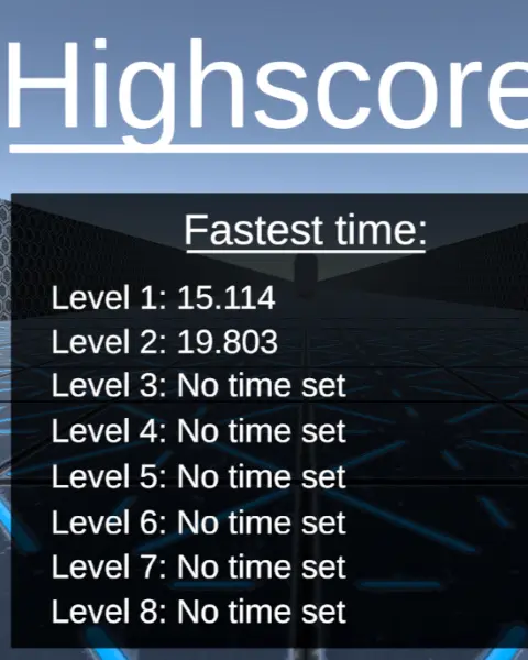 Highscores page of capsule shooter